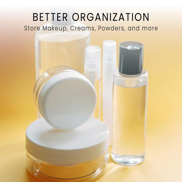 50 New Empty 5 Grams Acrylic Clear Round Jars - BPA Free Containers for Cosmetic - Picture 6 of 9